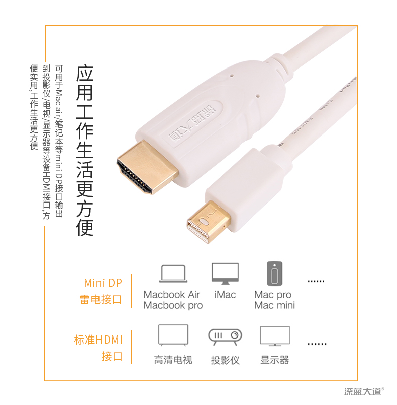 MiniDP转HDMI转接线应用设备