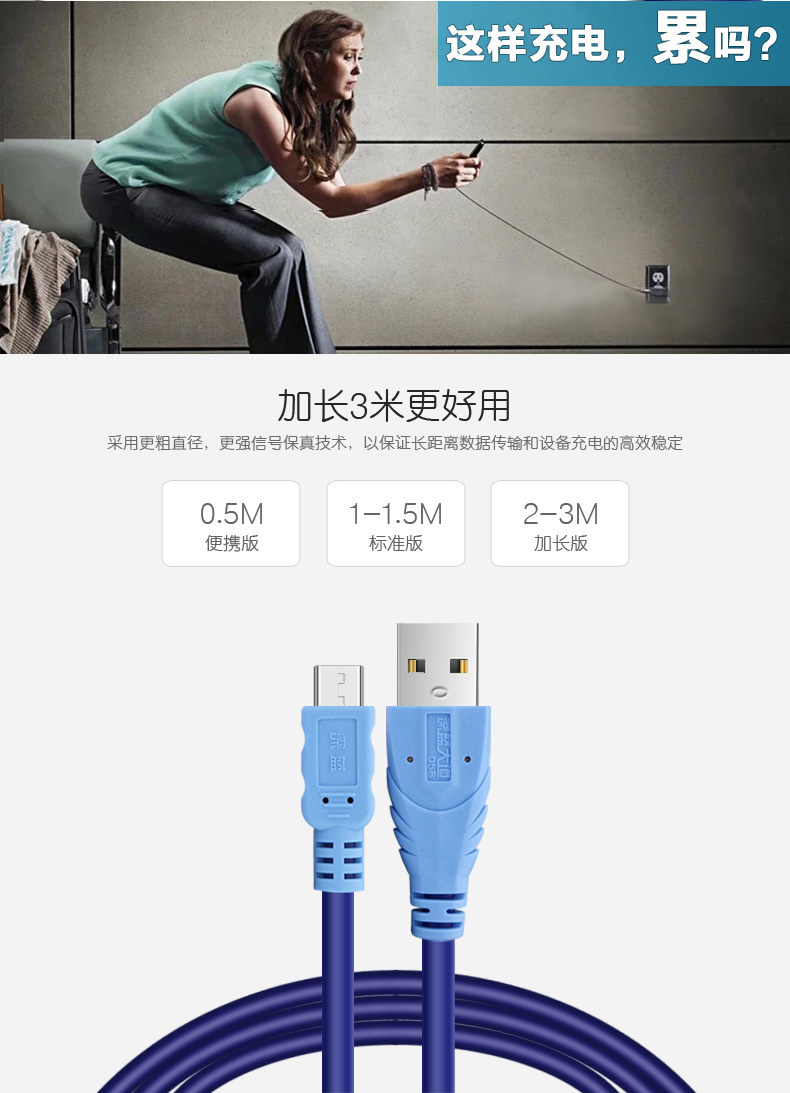 深蓝大道USB安卓数据线