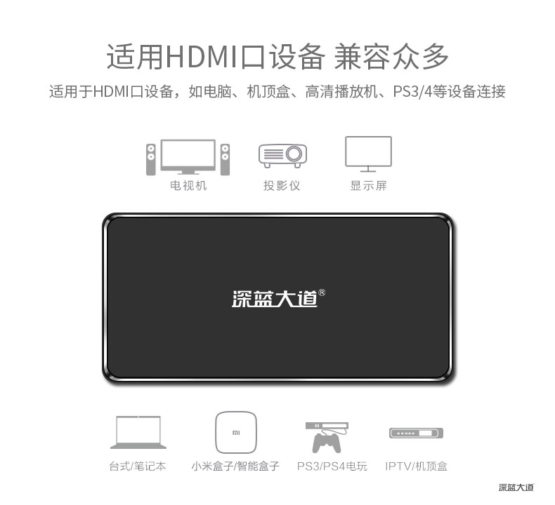 1进2出HDMI分配器
