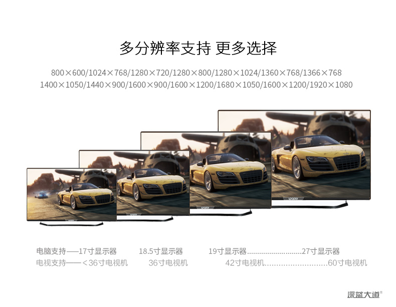 多分辨率VGA线